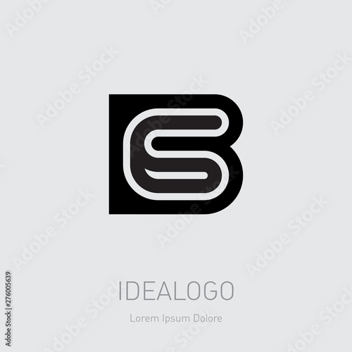 B and 6 initial logo. B6 initial monogram logotype. 6B - design element or icon. Vector.