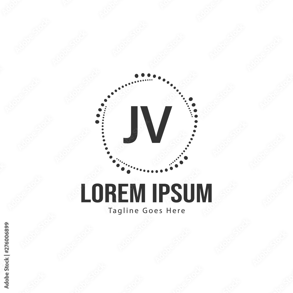 Initial JV logo template with modern frame. Minimalist JV letter logo vector illustration Initial JV logo template with modern frame. Minimalist JV letter logo vector illustration