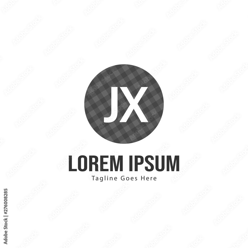 Initial JX logo template with modern frame. Minimalist JX letter logo vector illustration Initial JX logo template with modern frame. Minimalist JX letter logo vector illustration
