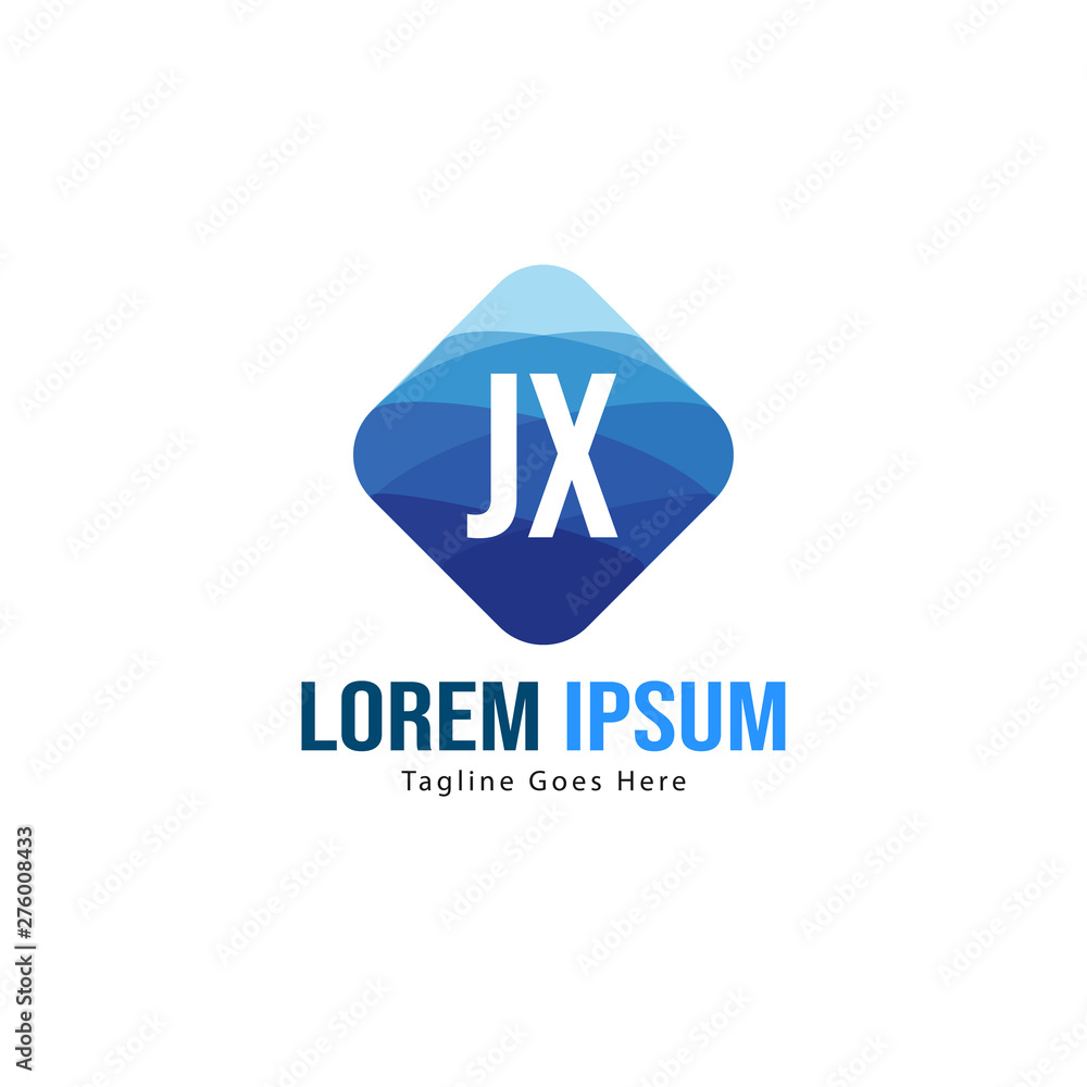 Initial JX logo template with modern frame. Minimalist JX letter logo vector illustration Initial JX logo template with modern frame. Minimalist JX letter logo vector illustration