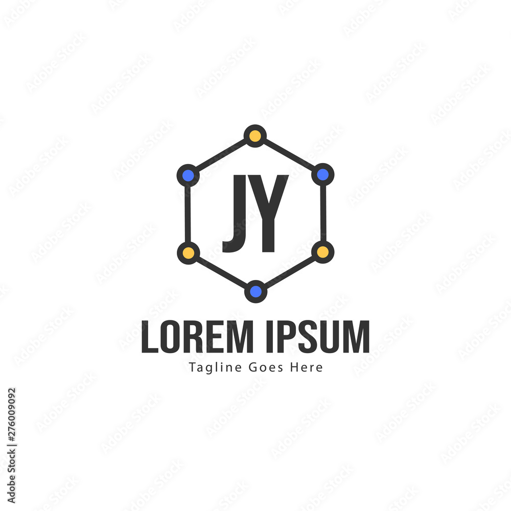 Initial JY logo template with modern frame. Minimalist JY letter logo vector illustration Initial JY logo template with modern frame. Minimalist JY letter logo vector illustration