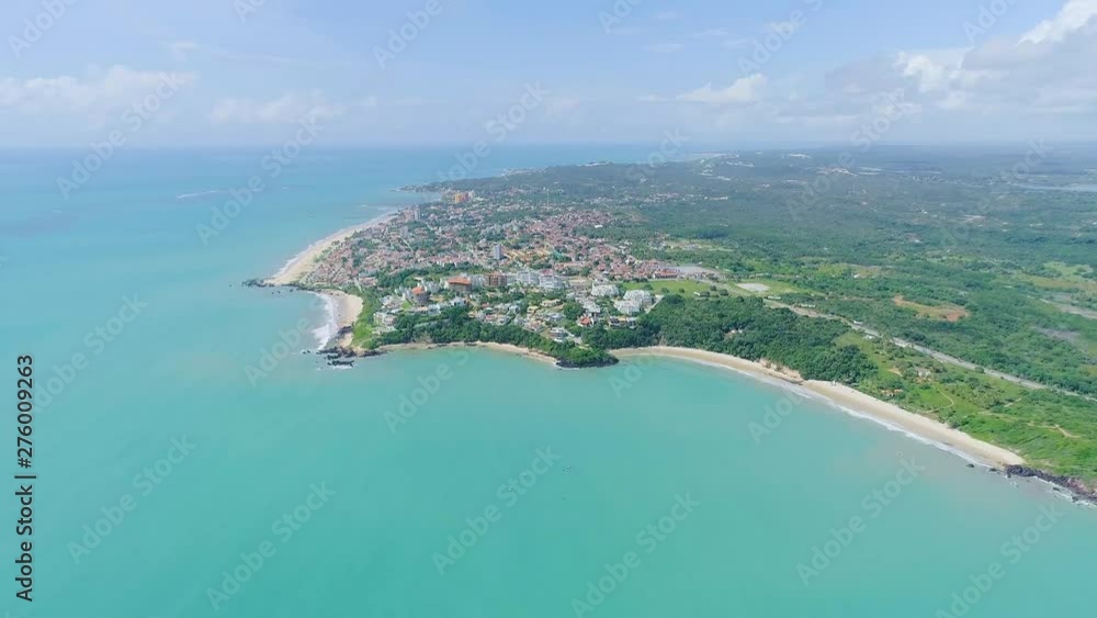 Summer ocean waves. Waves rolling. Blue wave on the sandy beach. Brazilian beach. Summer ocean waves. Waves rolling. Blue wave on the sandy beach. Brazilian beach.