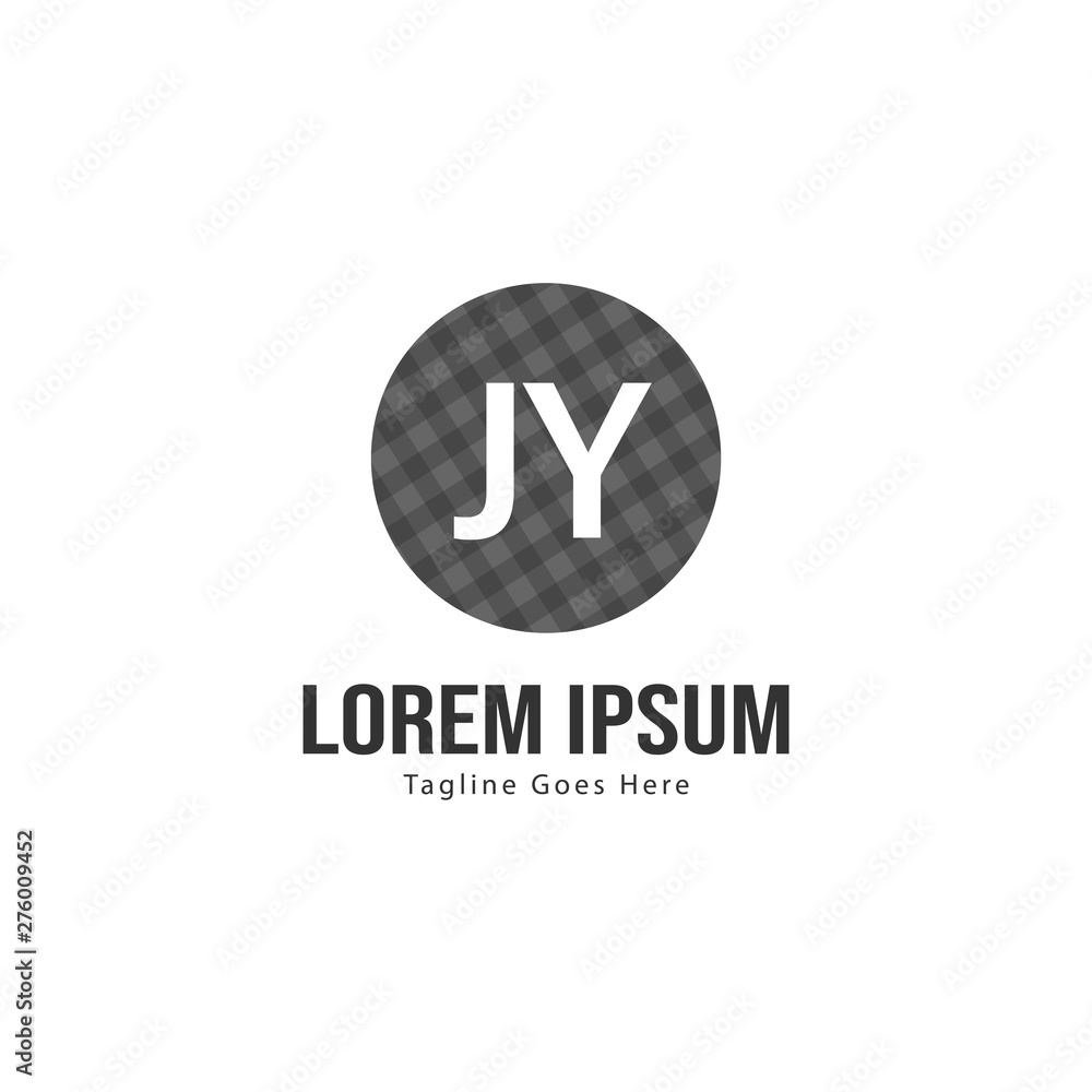 Initial JY logo template with modern frame. Minimalist JY letter logo vector illustration Initial JY logo template with modern frame. Minimalist JY letter logo vector illustration