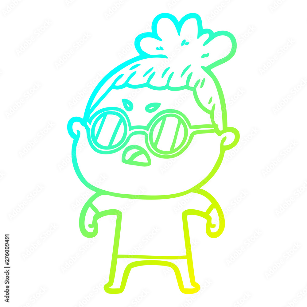 cold gradient line drawing cartoon annoyed woman cold gradient line drawing cartoon annoyed woman