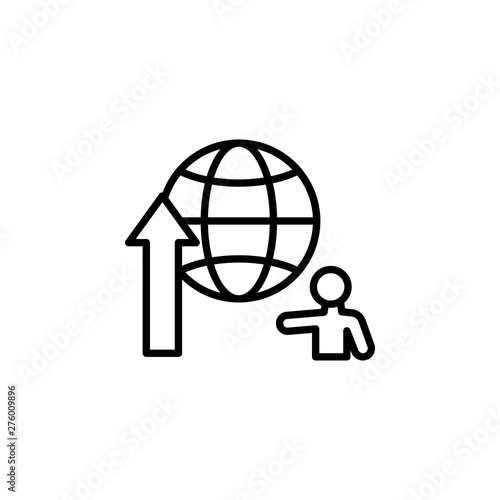 global migration outline icon. element of migration illustration icon. signs, symbols can be used for web, logo, mobile app, UI, UX