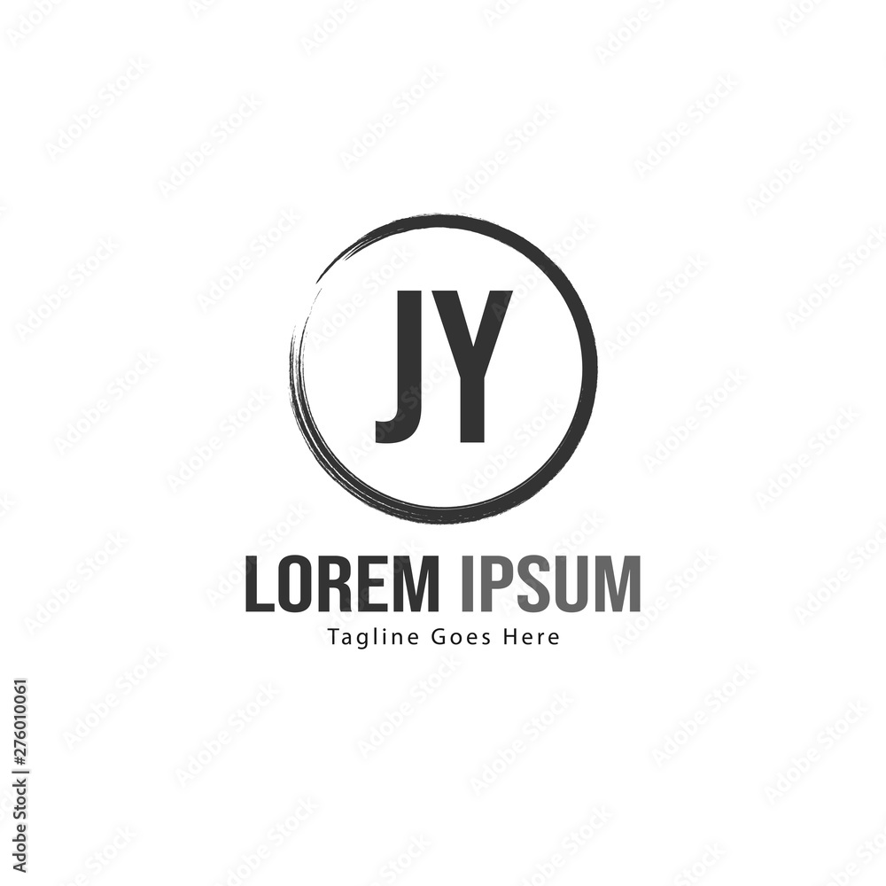 Initial JY logo template with modern frame. Minimalist JY letter logo vector illustration Initial JY logo template with modern frame. Minimalist JY letter logo vector illustration