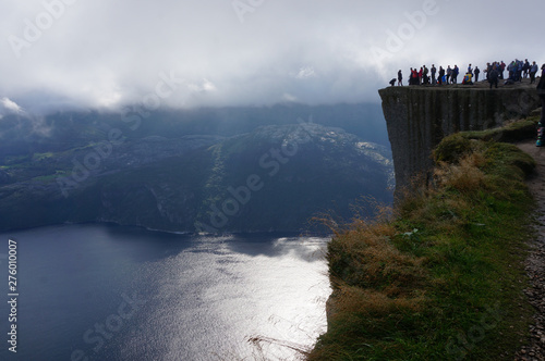 giant cliff Pulpit Rock above the lyse fjord photo
