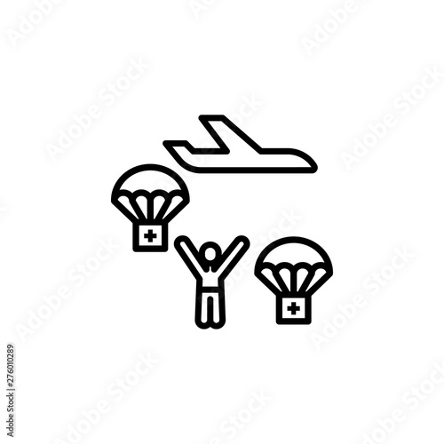 help donation migration outline icon. element of migration illustration icon. signs, symbols can be used for web, logo, mobile app, UI, UX