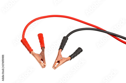 Jumper cable. Cable for car battery. Power supply wire. photo