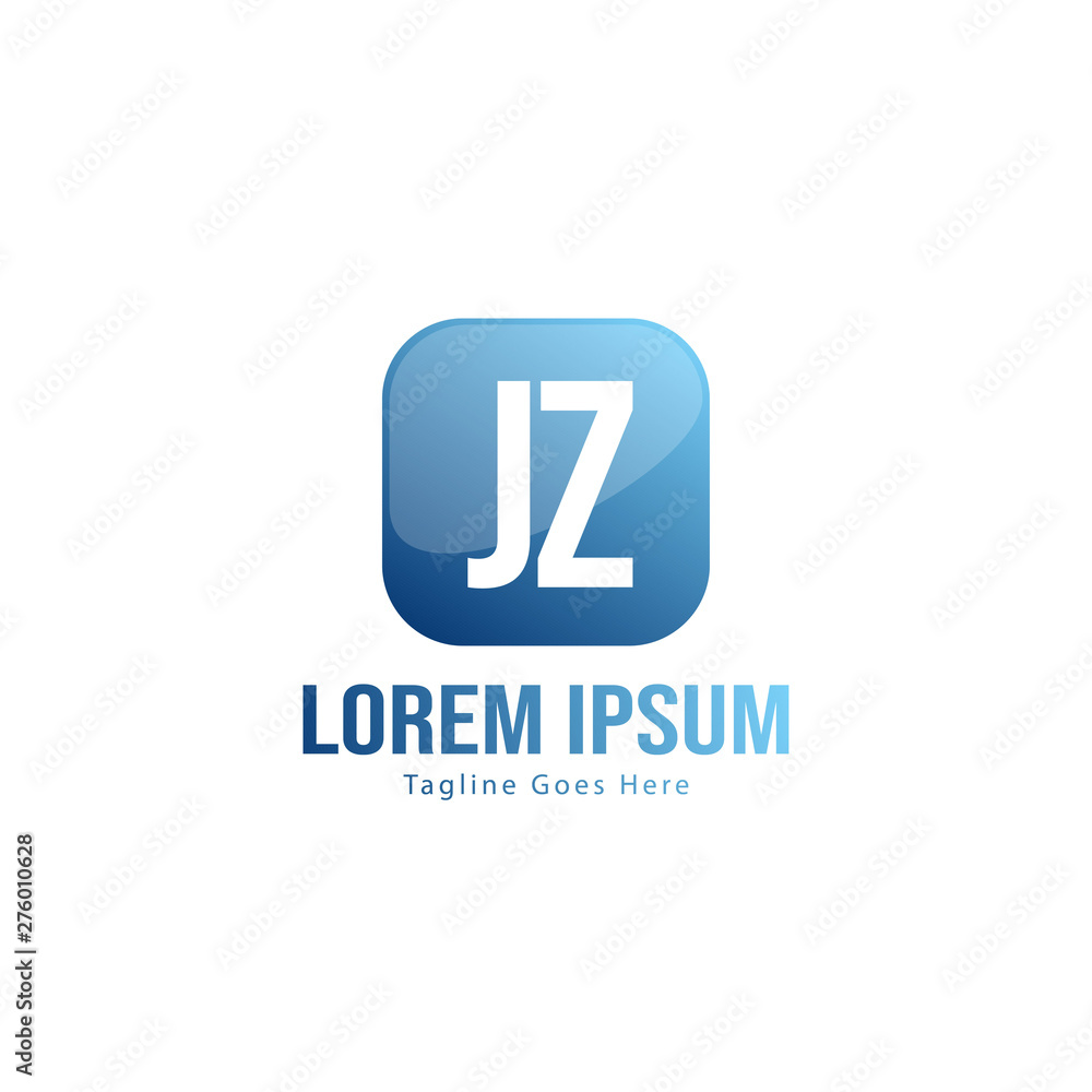 Initial JZ logo template with modern frame. Minimalist JZ letter logo vector illustration Initial JZ logo template with modern frame. Minimalist JZ letter logo vector illustration