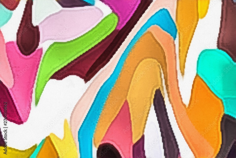 Fototapeta premium Watercolor marble art. Liquid paint swirls. Colorful texture background. Multicolored wallpaper graphic design. Pattern for creating artworks and prints. Chaotic waves and swirls.