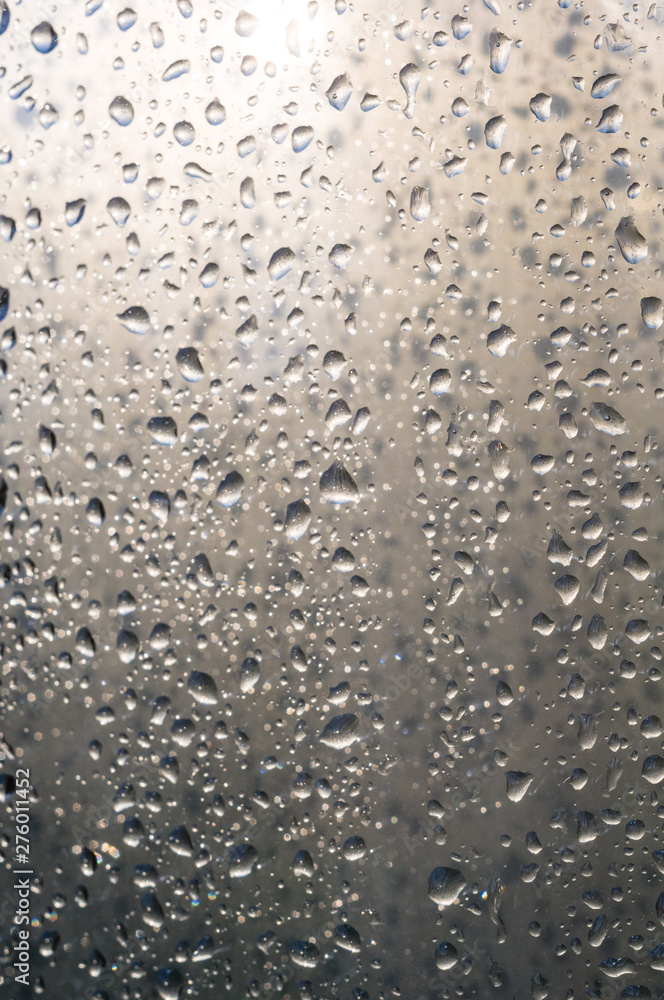 background of raindrops on window glass, close up background of raindrops on window glass, close up