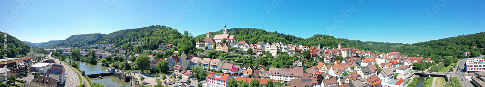 Obraz premium panoramic view to Horb Germany