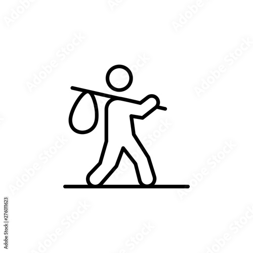 refugee migration outline icon. element of migration illustration icon. signs, symbols can be used for web, logo, mobile app, UI, UX