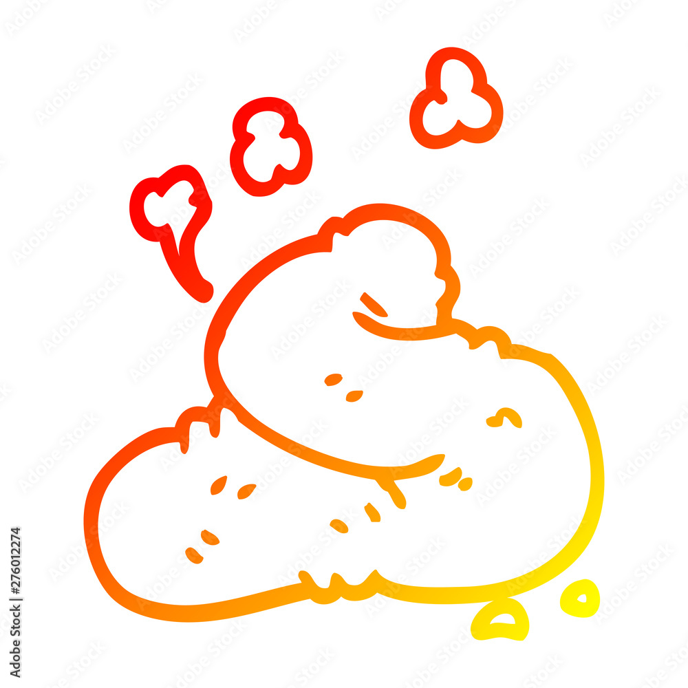 warm gradient line drawing cartoon poop warm gradient line drawing cartoon poop