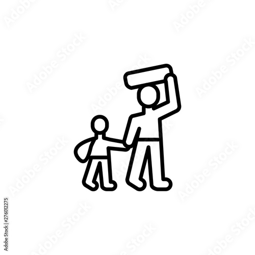 refugee migration outline icon. element of migration illustration icon. signs, symbols can be used for web, logo, mobile app, UI, UX