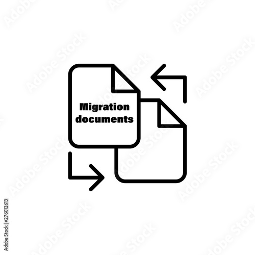 file migration document outline icon. element of migration illustration icon. signs, symbols can be used for web, logo, mobile app, UI, UX