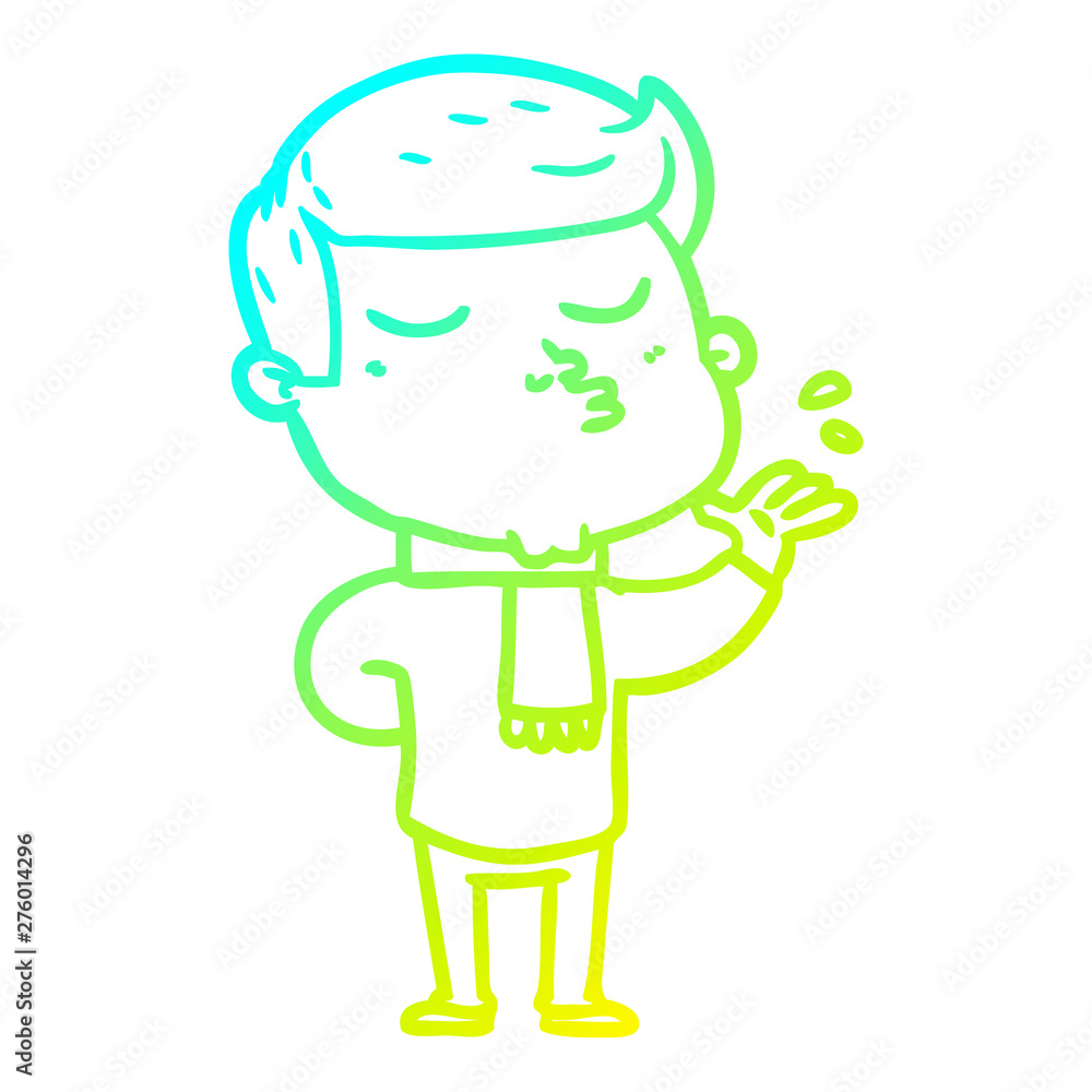 cold gradient line drawing cartoon model guy pouting cold gradient line drawing cartoon model guy pouting
