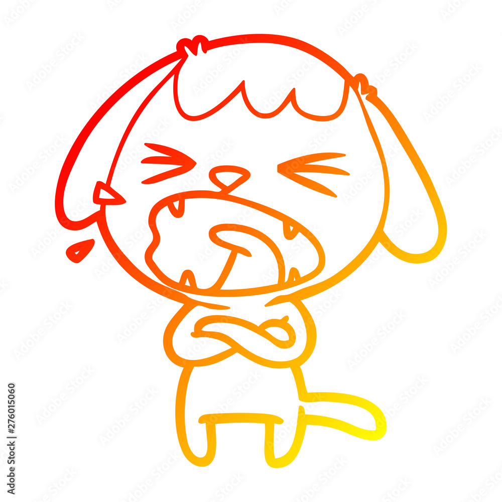warm gradient line drawing cute cartoon dog warm gradient line drawing cute cartoon dog