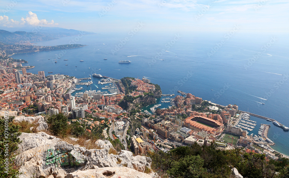 Fototapeta premium Aerial view of Monaco