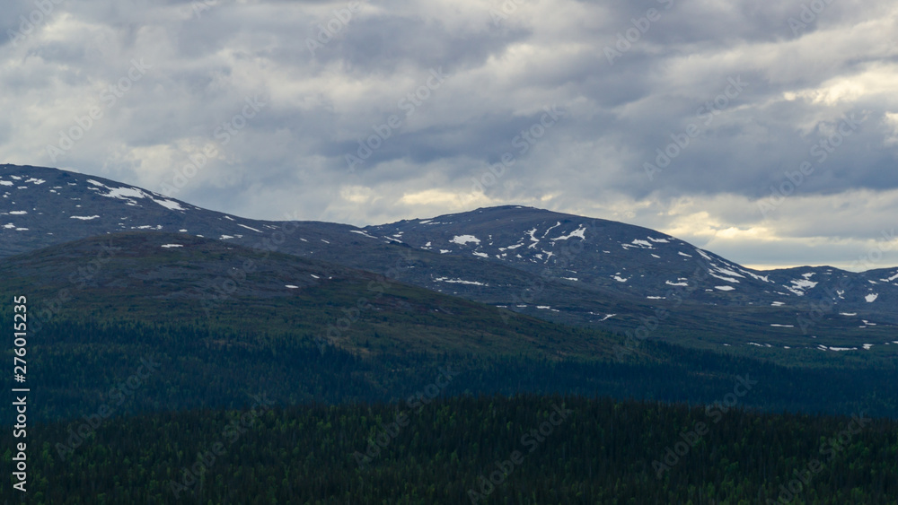View of the Khibiny from the alpine tundra