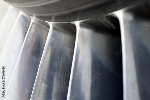 фотографія Blades of fan turbojet engine