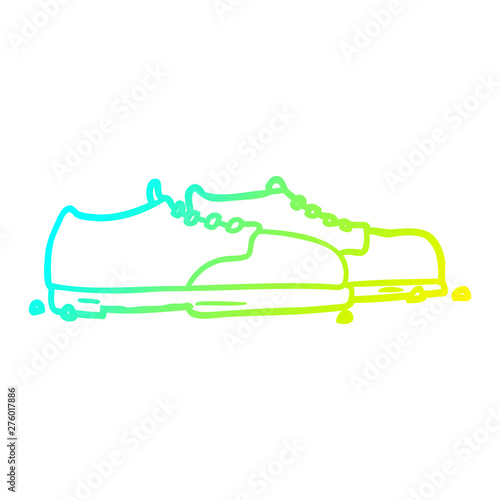 cold gradient line drawing old shoes
