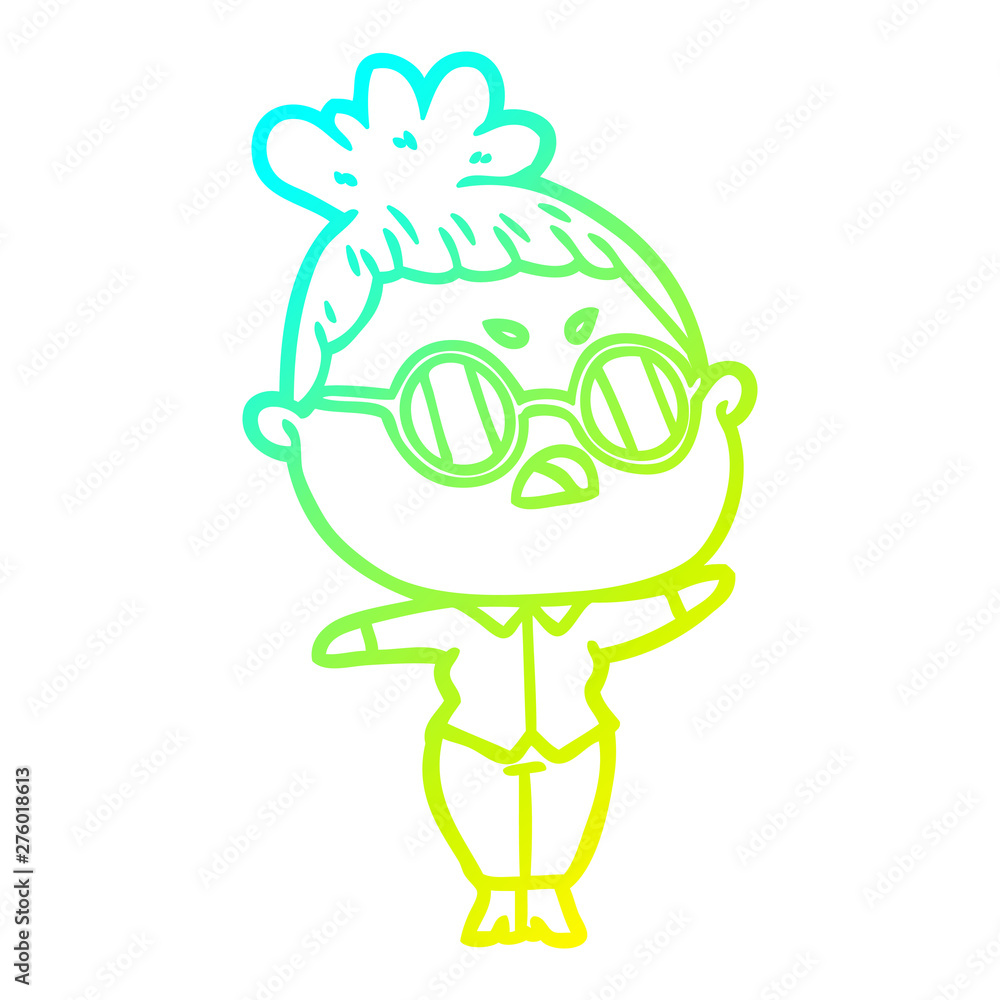 cold gradient line drawing cartoon annoyed woman cold gradient line drawing cartoon annoyed woman