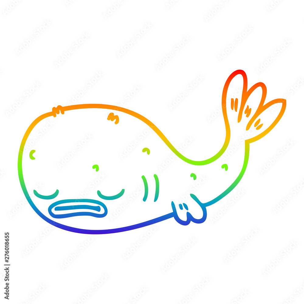 rainbow gradient line drawing cartoon fish rainbow gradient line drawing cartoon fish
