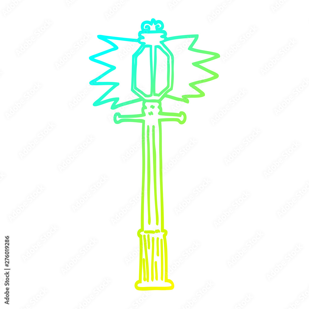 cold gradient line drawing cartoon lamp post cold gradient line drawing cartoon lamp post