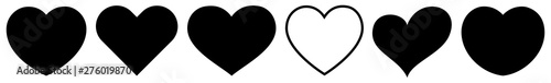 Fotografie, Tablou Heart Black | Love | Logo | Variations