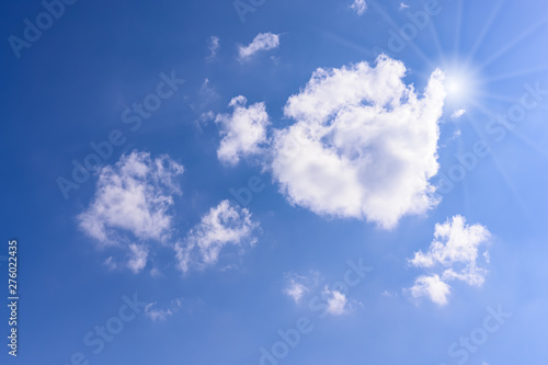 Strange shape the cloud on the blue sky.