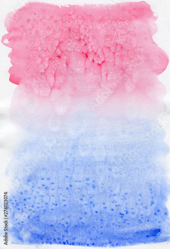 Aquarelle red blue abstract texture 