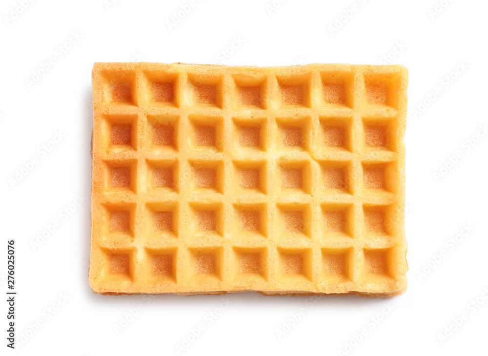 Delicious waffle for breakfast on white background Delicious waffle for breakfast on white background