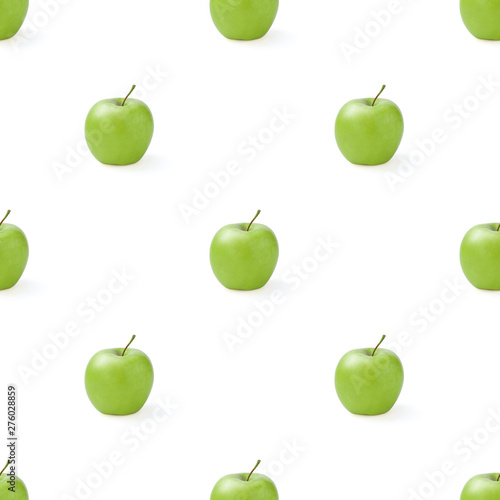 Apples pattern on white background.