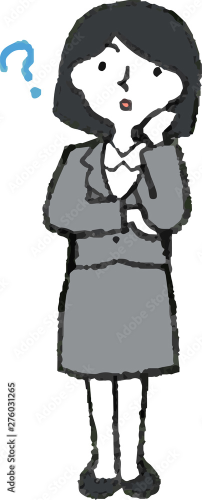 Illustration of a Business woman face and pose Illustration of a Business woman face and pose