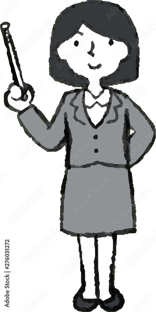 Illustration of a Business woman face and pose Illustration of a Business woman face and pose