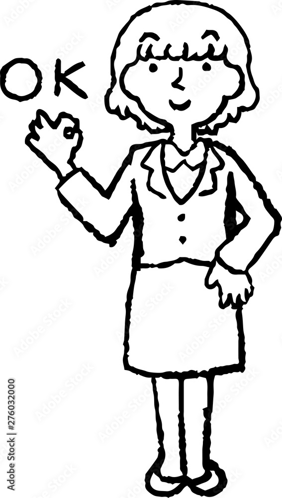 Monochrome Illustration of a Business woman face and pose Monochrome Illustration of a Business woman face and pose