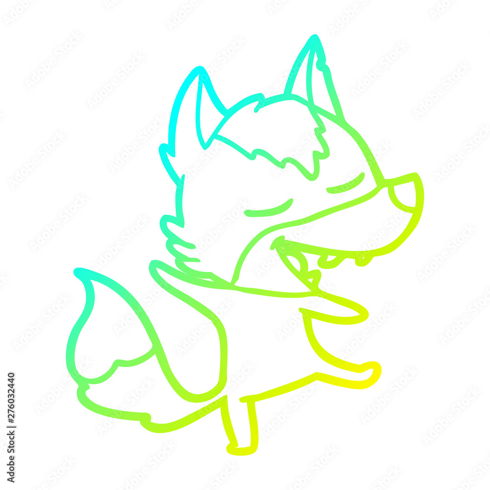 cold gradient line drawing cartoon wolf laughing cold gradient line drawing cartoon wolf laughing