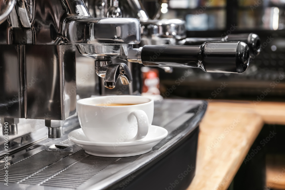 Modern coffee machine making coffee Modern coffee machine making coffee