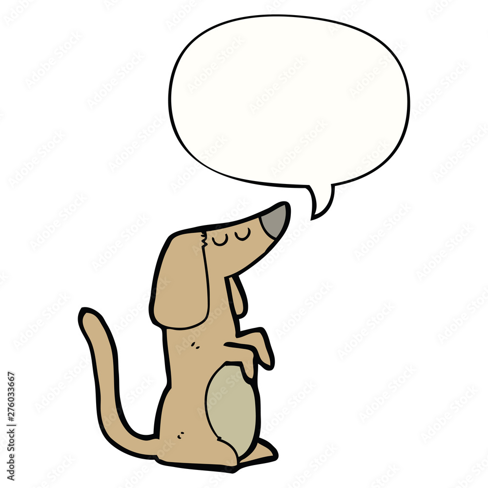 cartoon dog and speech bubble cartoon dog and speech bubble