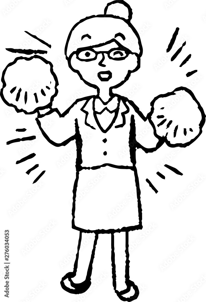 Monochrome Illustration of a Business woman wearing glasses face and pose Monochrome Illustration of a Business woman wearing glasses face and pose