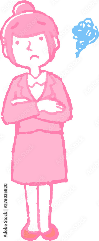 Pop Illustration of a job-hunting girl student face and pose Pop Illustration of a job-hunting girl student face and pose