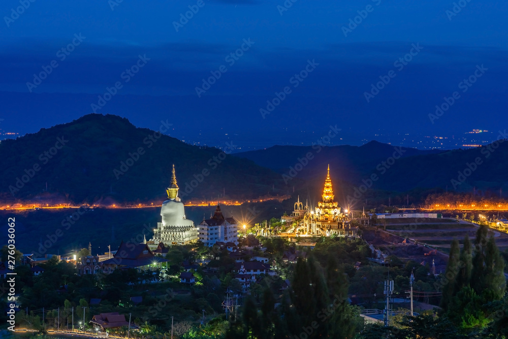 Beautiful landscape at Wat Phra That Pha Son Kaew Temple in Khao Kho Phetchabun, Thailand.