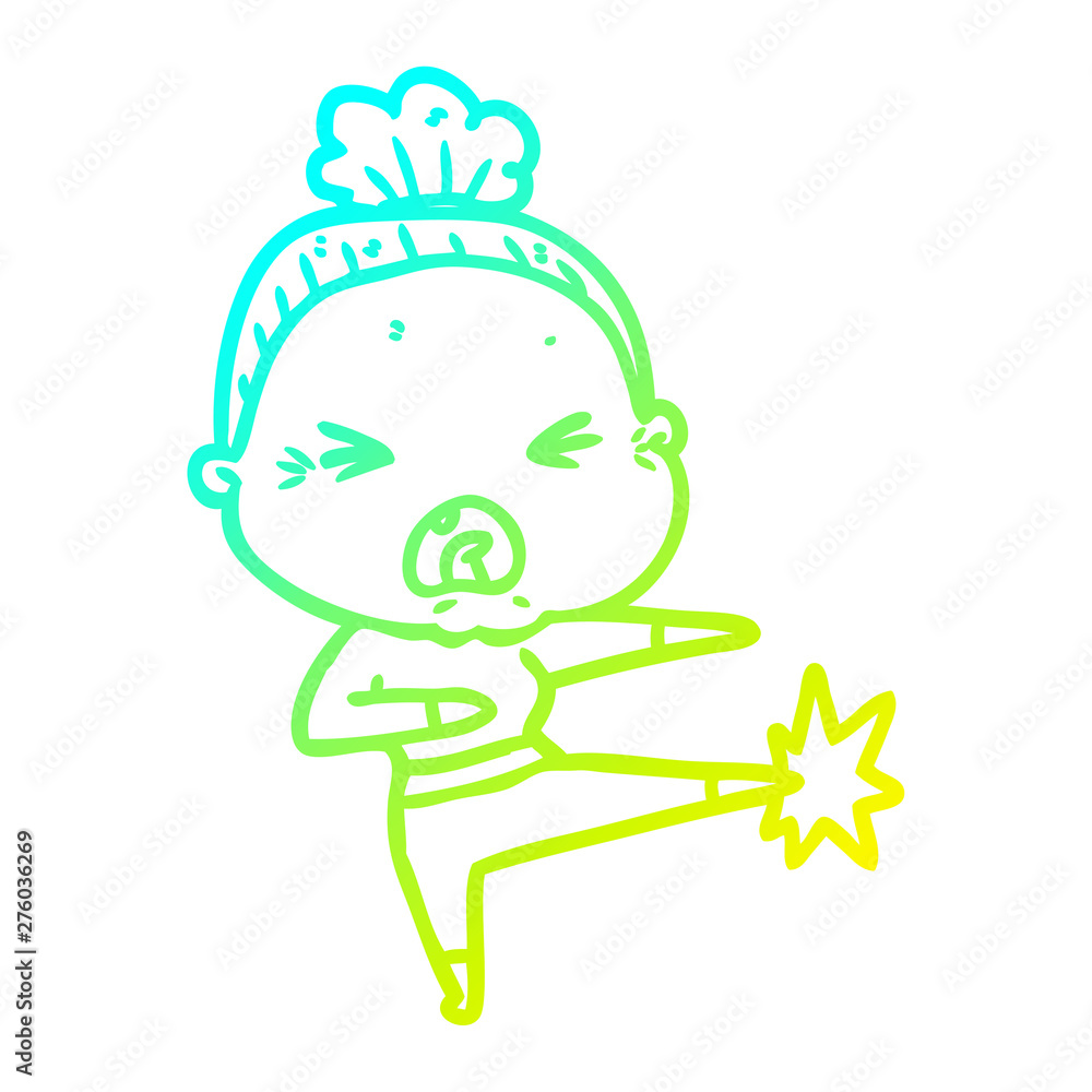 cold gradient line drawing cartoon angry old woman cold gradient line drawing cartoon angry old woman
