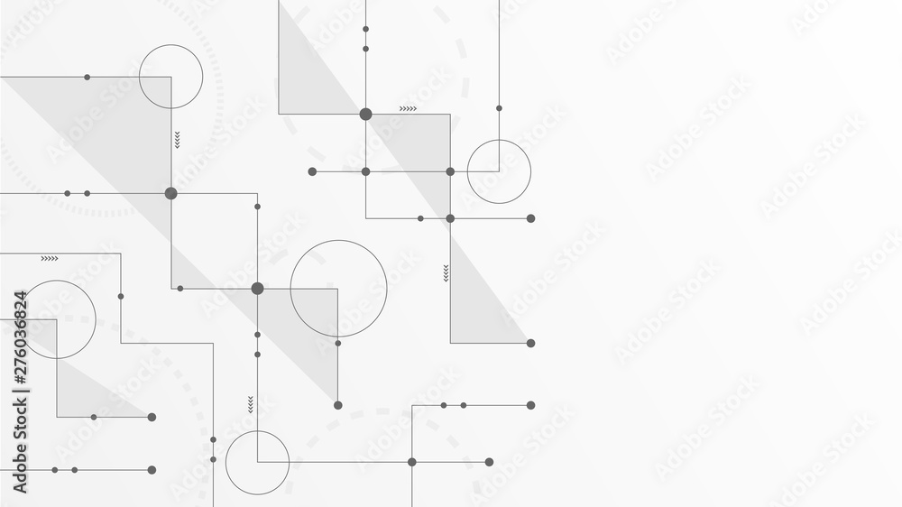 Obraz premium Abstract geometric connect lines and dots.Simple technology graphic background.Illustration Vector design Network and Connection concept.