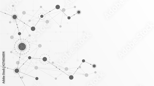 Abstract geometric connect lines and dots.Simple technology graphic background.Illustration Vector design Network and Connection concept.