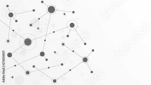 Abstract geometric connect lines and dots.Simple technology graphic background.Illustration Vector design Network and Connection concept.