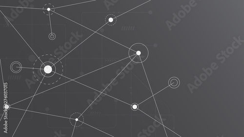 Abstract geometric connect lines and dots.Simple technology graphic background.Illustration Vector design Network and Connection concept