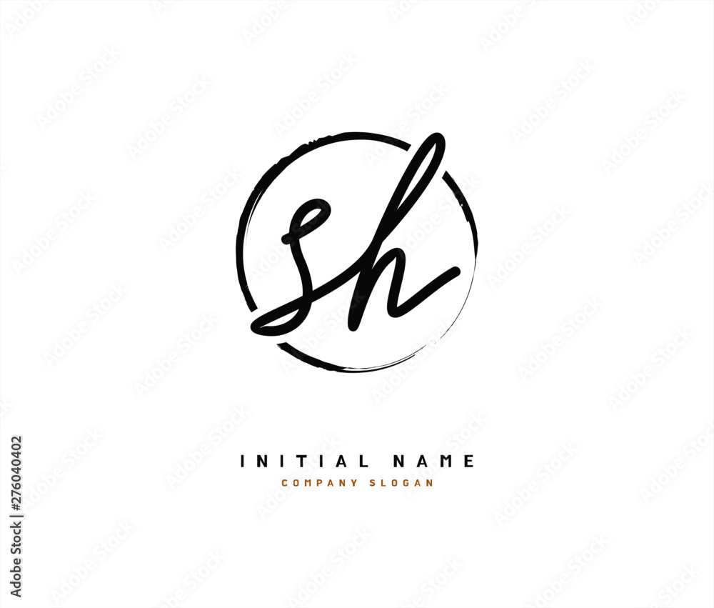 S H SH Beauty vector initial logo, handwriting logo of initial signature, wedding, fashion, jewerly, boutique, floral and botanical with creative template for any company or business. S H SH Beauty vector initial logo, handwriting logo of initial signature, wedding, fashion, jewerly, boutique, floral and botanical with creative template for any company or business.